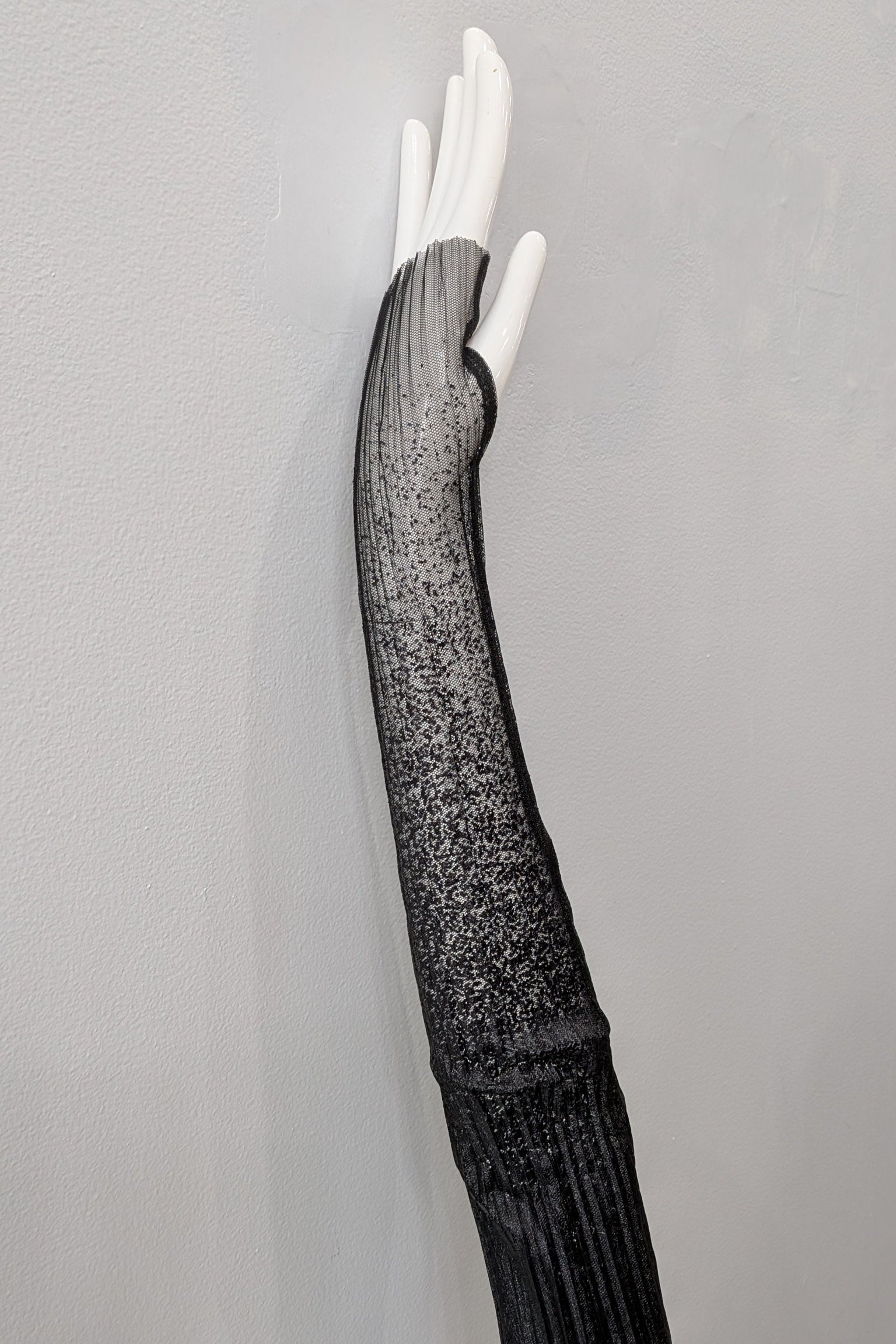 Sheer mesh gilded long gloves mittens