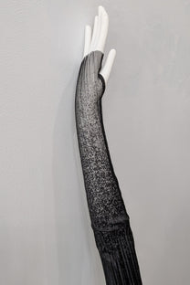 Sheer mesh gilded long gloves mittens