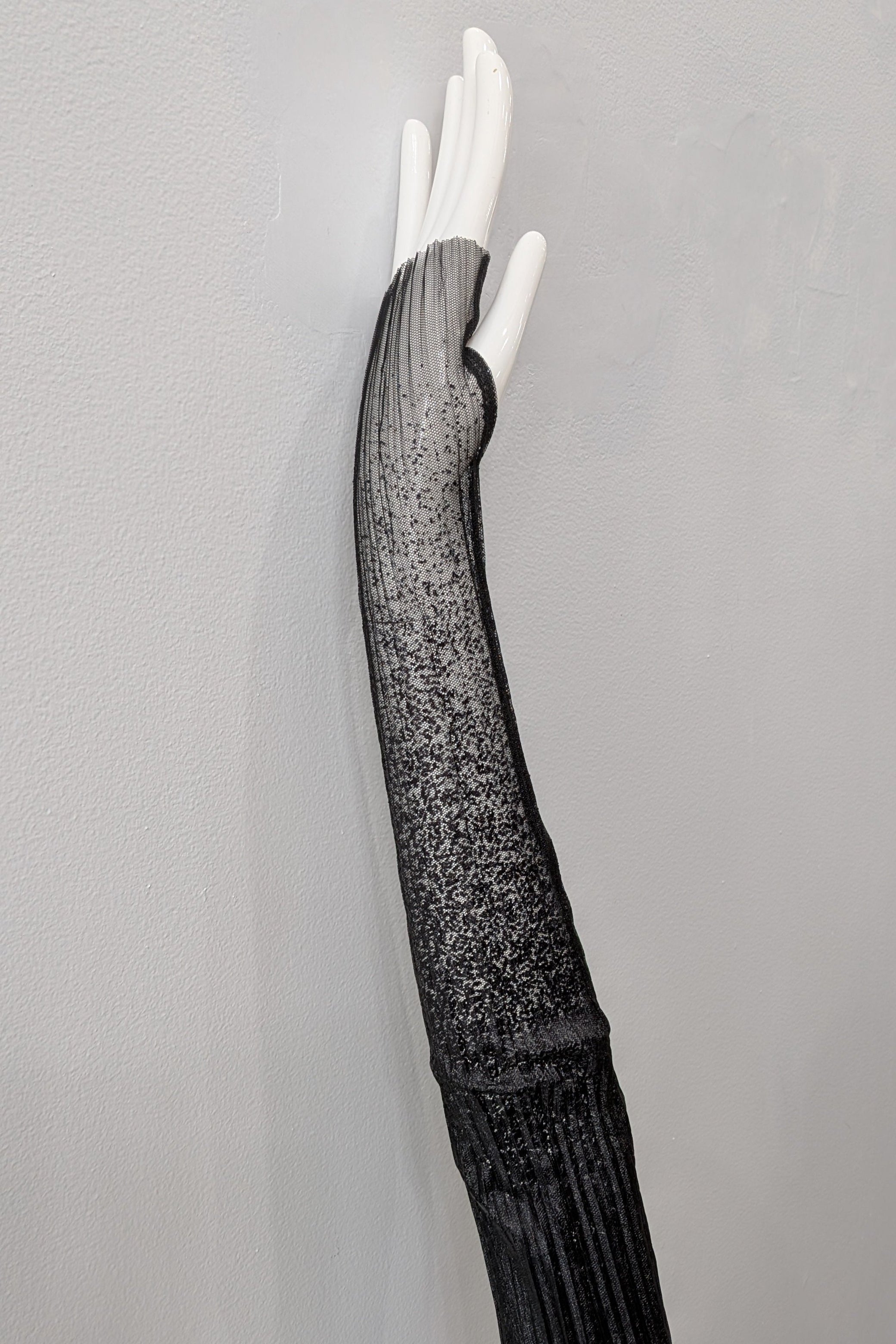 Sheer mesh gilded long gloves mittens