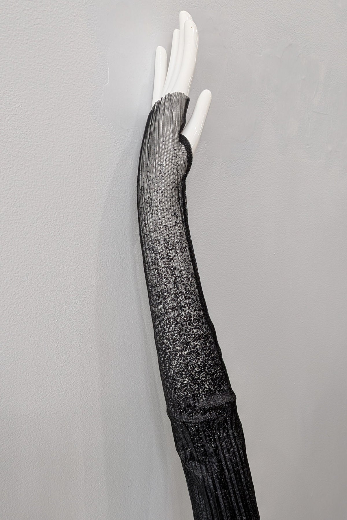 Sheer mesh gilded long gloves mittens