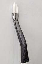 Sheer mesh gilded long gloves mittens
