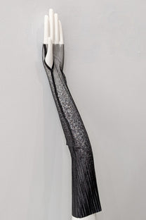 Sheer mesh gilded long gloves mittens