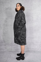 Shinyaseki - coat - cotton - cocoon - made in Japan - abstract