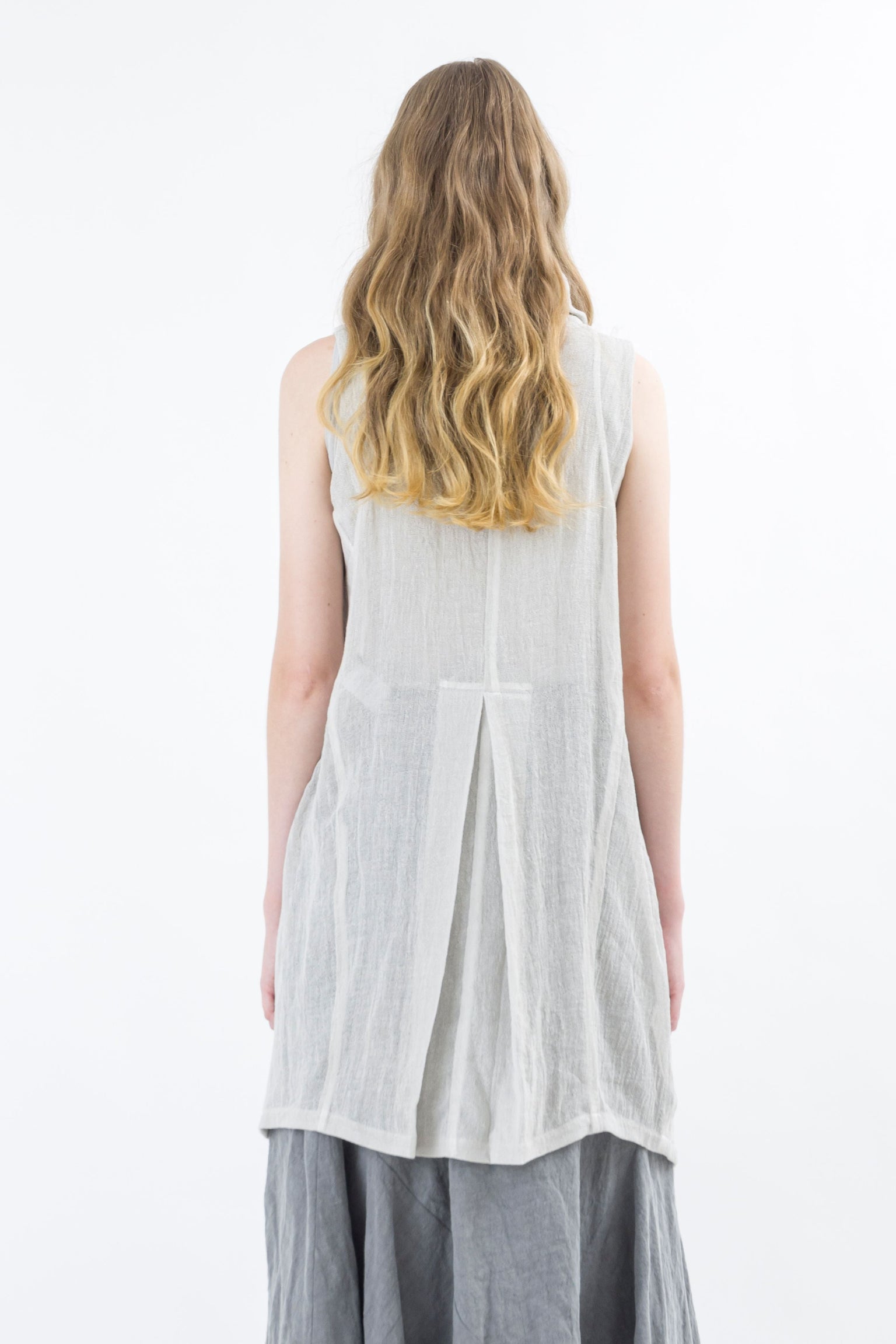 Shinyasei Raw Linen Natural Vest - made in Japan