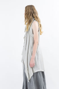 Shinyasei Raw Linen Natural Vest - made in Japan