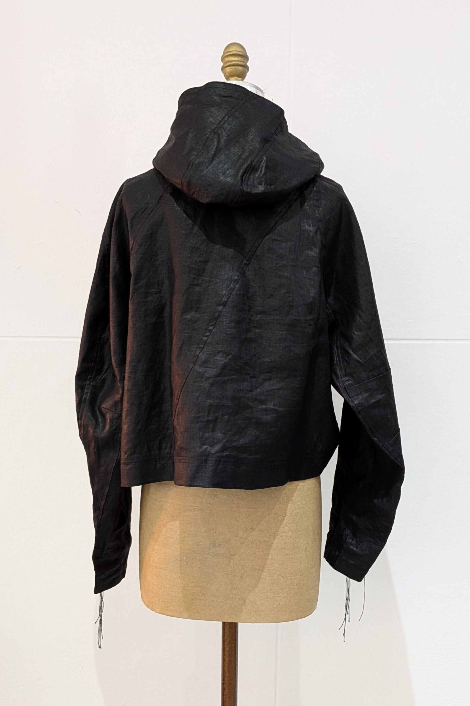 Shinyaseki Waxed Linen Bomber Rider Jacket