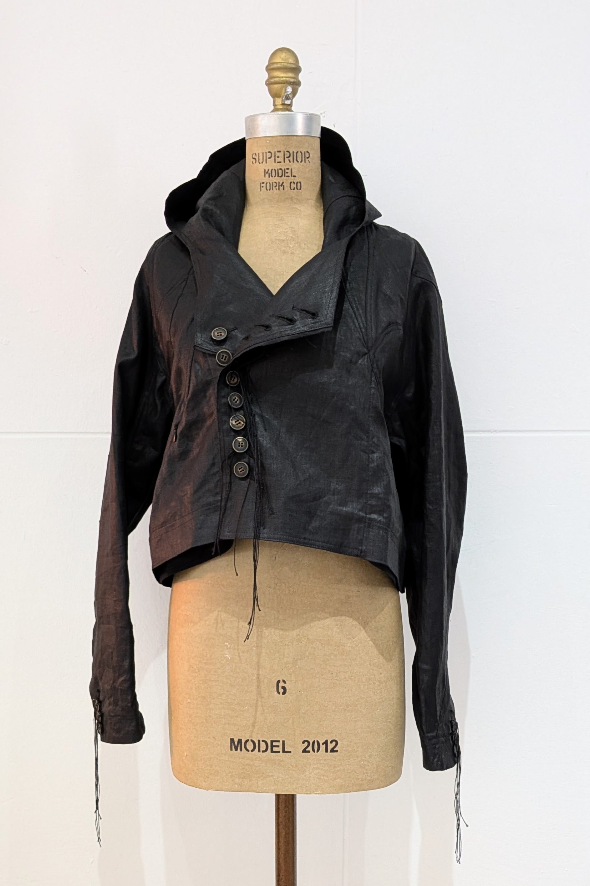 Shinyaseki Waxed Linen Bomber Rider Jacket