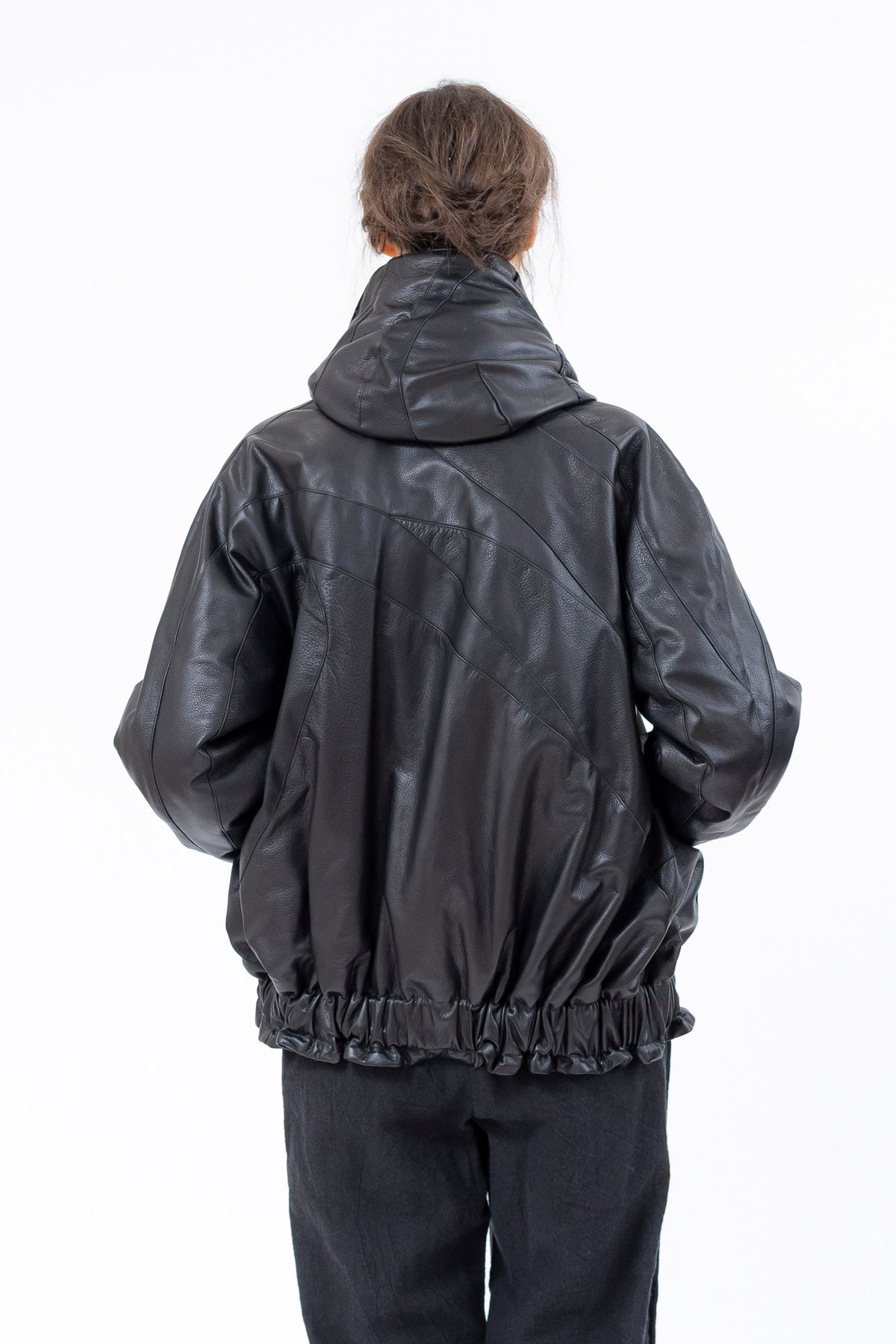 Sinyaseki - Leather Jacket- Hood - Oversized - Unisex - Black - Made in Japan