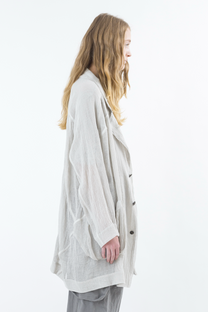 Sninyaseki Natural Linen sheer Japanese Jacket Oversized