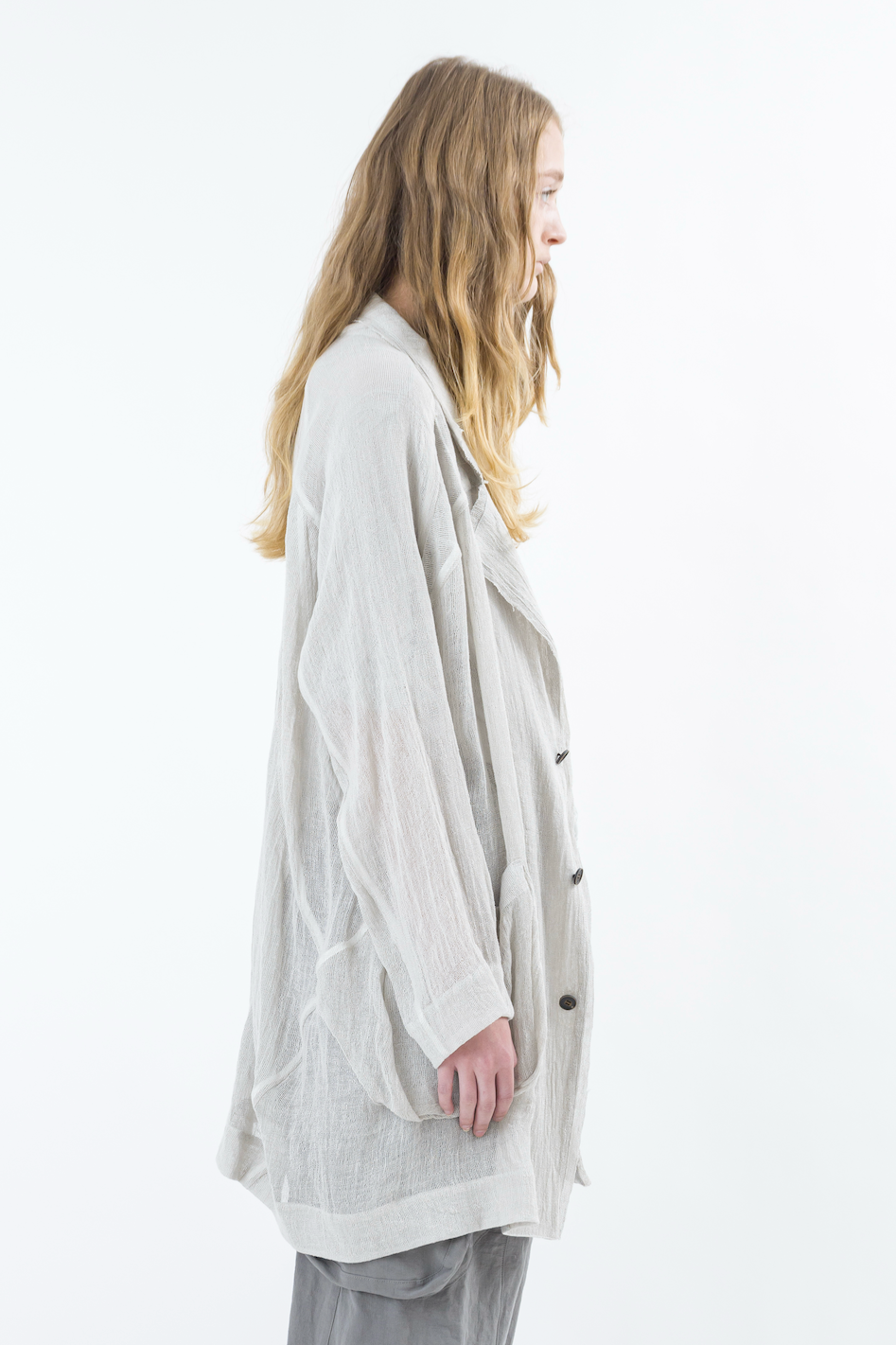 Sninyaseki Natural Linen sheer Japanese Jacket Oversized