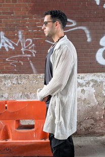 Sninyaseki Natural Linen sheer Japanese Jacket Oversized