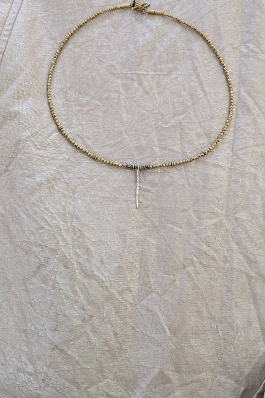 SILVER SPIKE NECKLACE