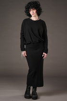 Studio B3 - dress - Maxi Midi - Fitted Bottom - Relaxed Top - Black