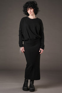 Studio B3 - dress - Maxi Midi - Fitted Bottom - Relaxed Top - Black