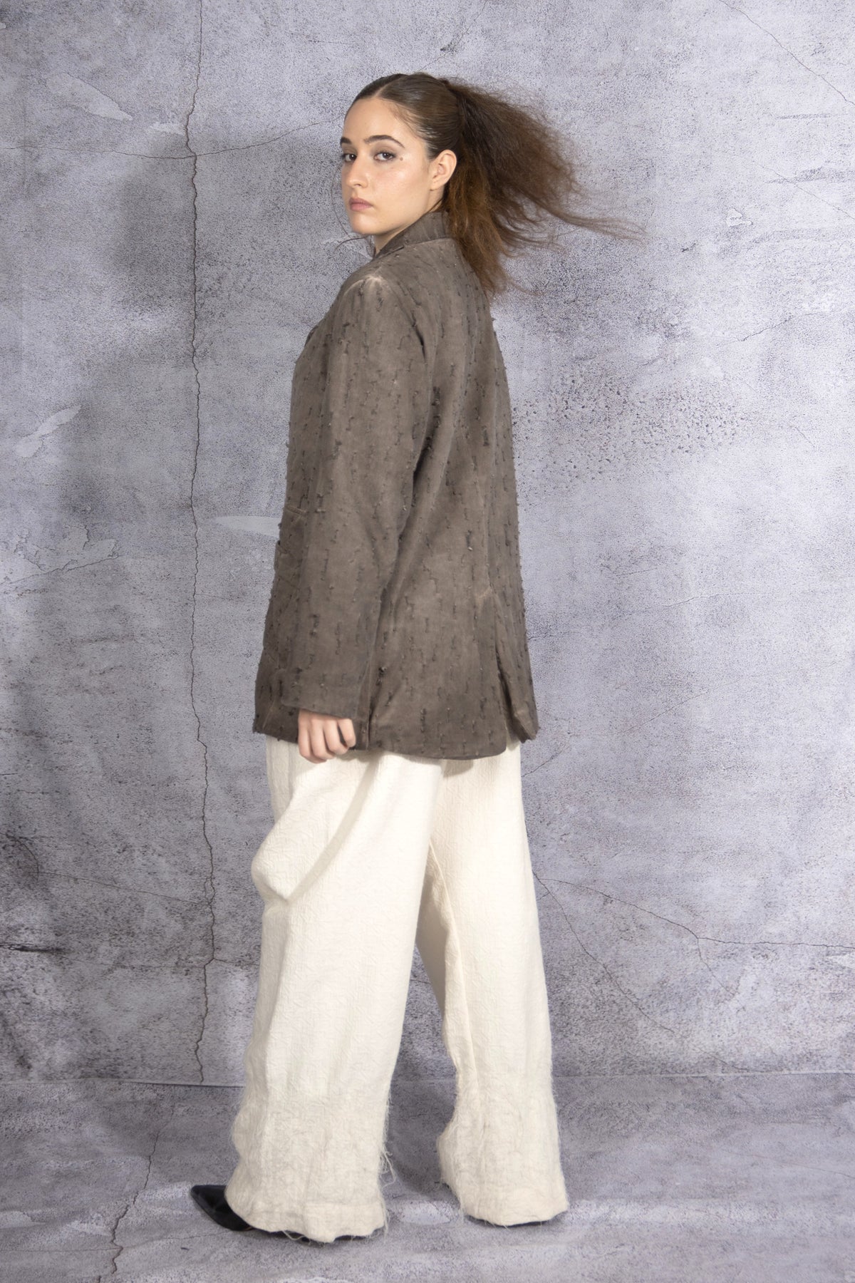 Studio B3 - jacket - blazer - oversized - straight - distressed