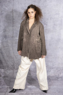 Studio B3 - jacket - blazer - oversized - straight - distressed