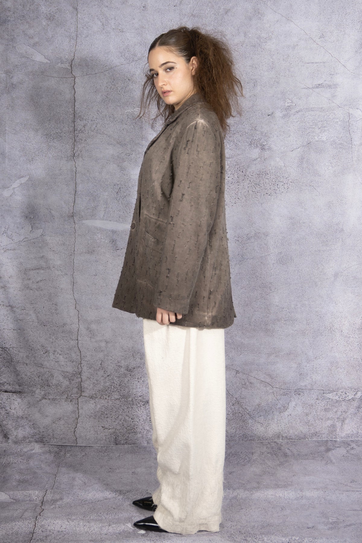 Studio B3 - jacket - blazer - oversized - straight - distressed