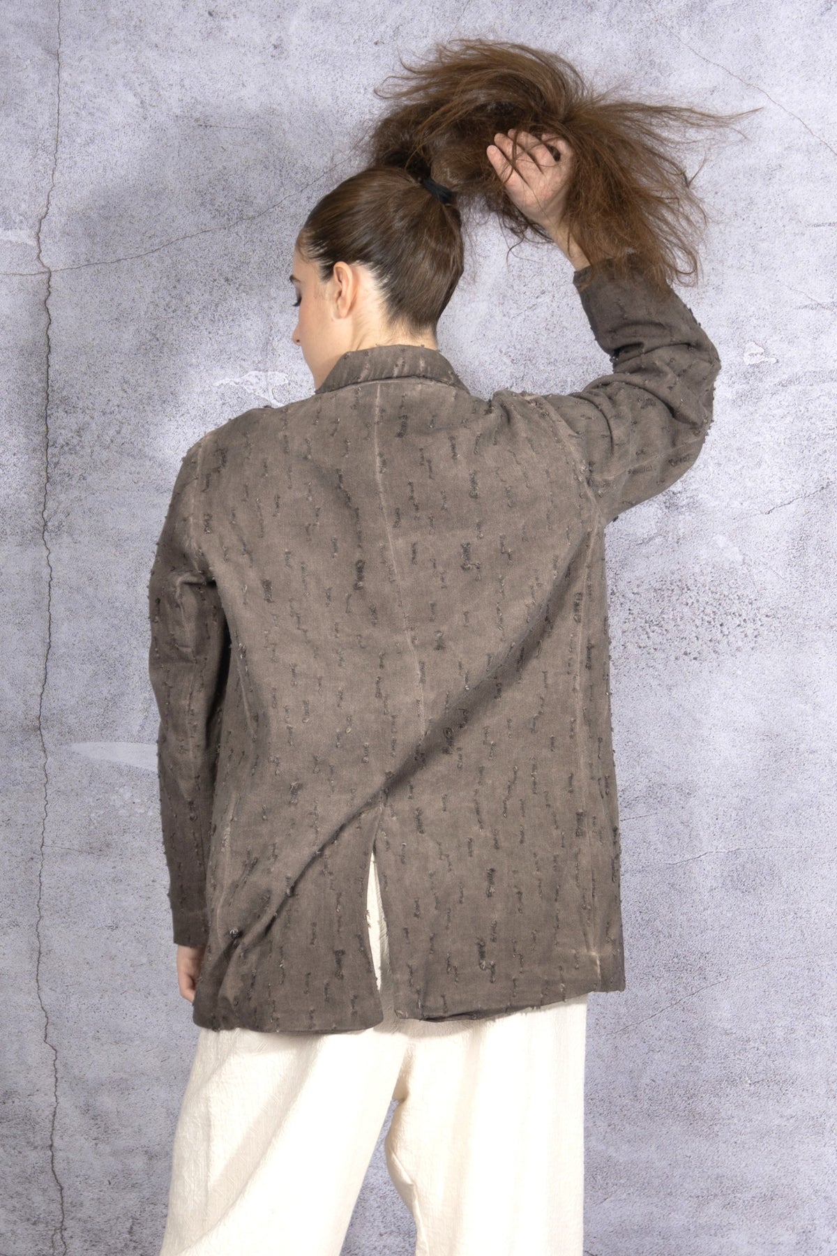 Studio B3 - jacket - blazer - oversized - straight - distressed