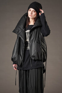 Studio B3 - padded vest - high collar - black