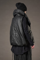 Studio B3 - padded vest - high collar - black