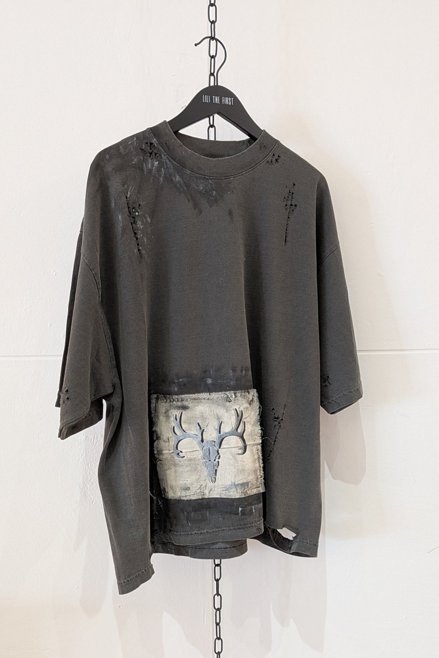 T-shirt - Organic Cotton - Oversized - Distressed - Dear head