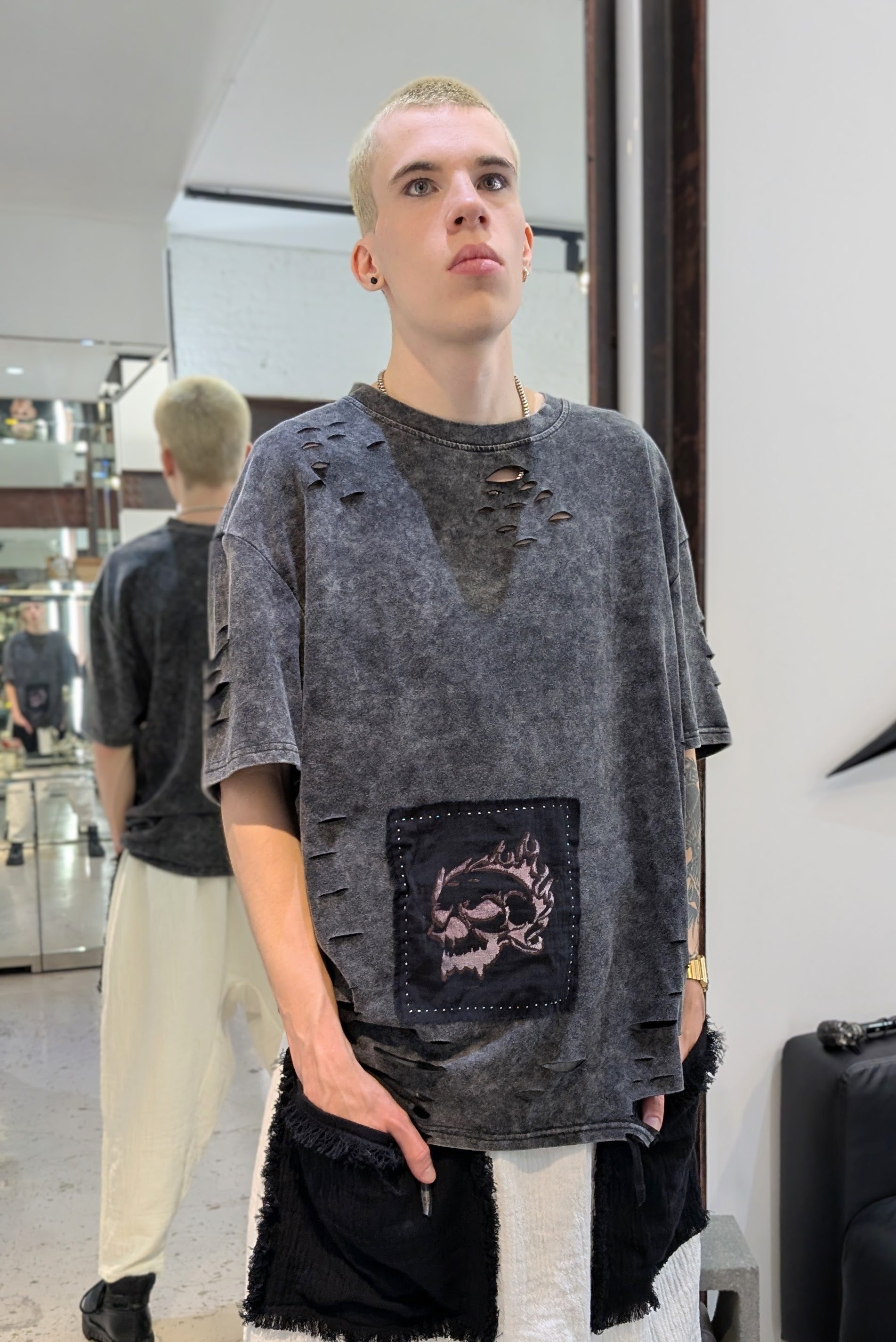 T-shirt - Oversized - distressed - Skull