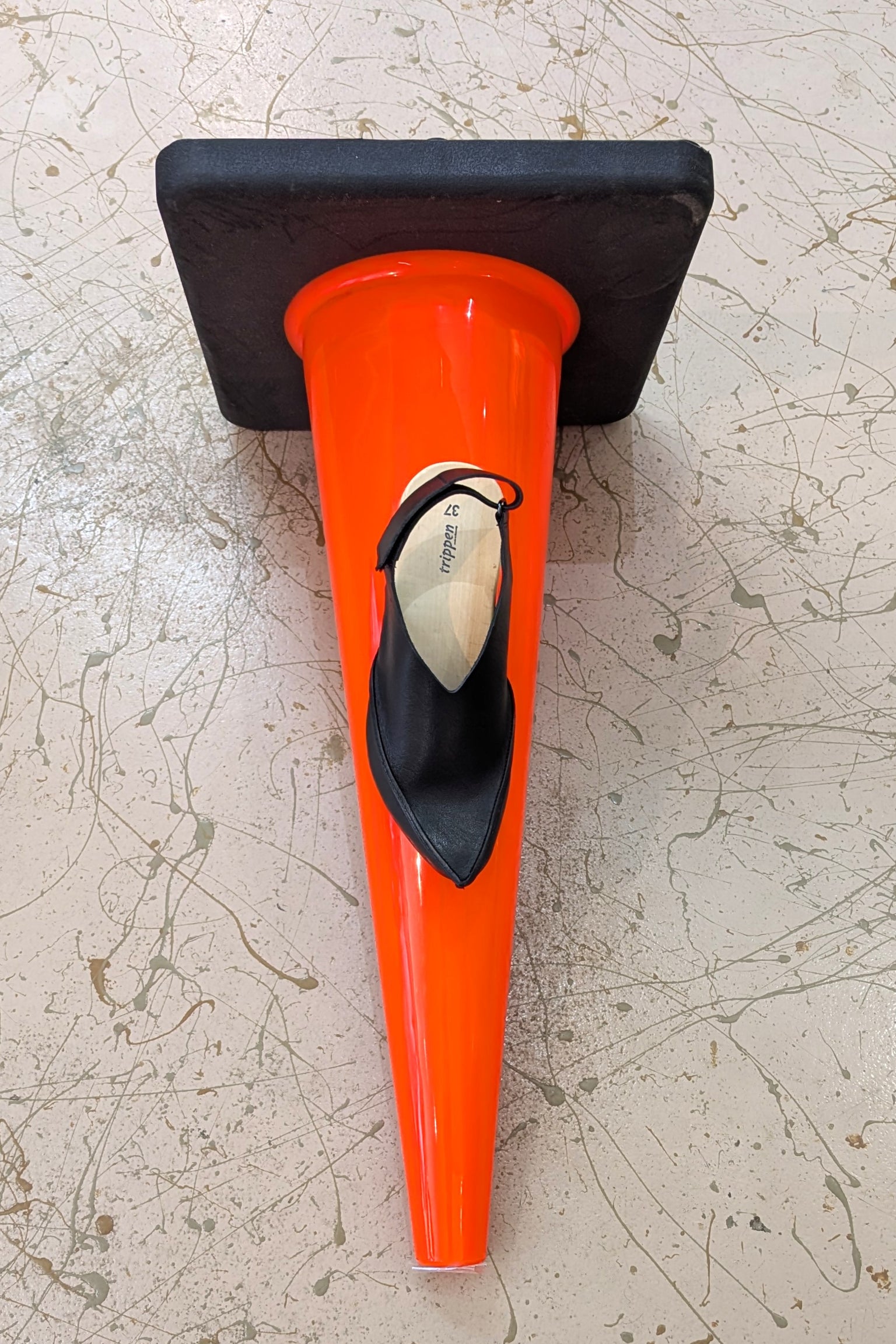 Trippen Clog Sandal- Wood platform - Taifun