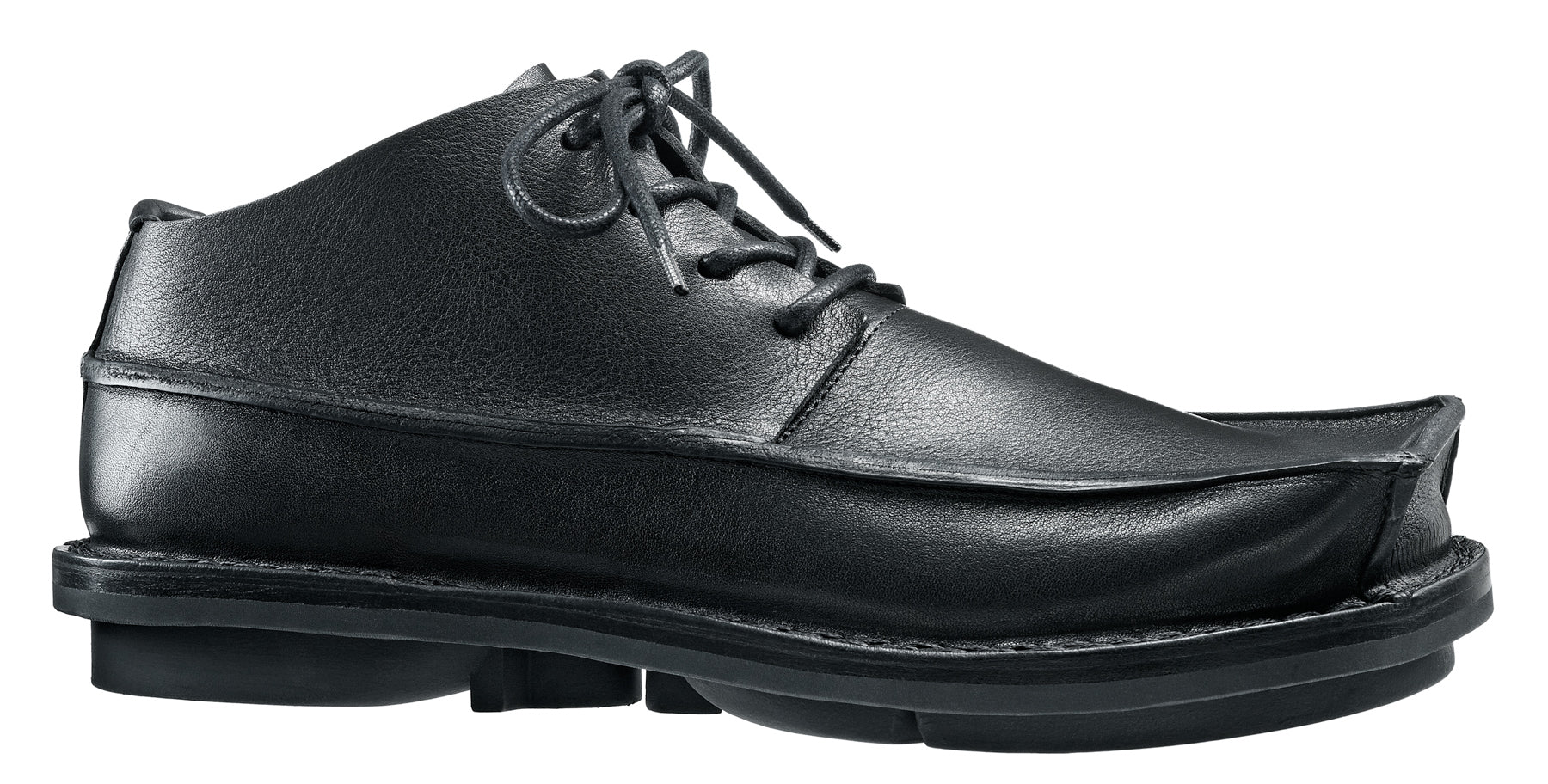 Trippen Buoy men shoes  - lace up, Derbies - Square toe - Black leather