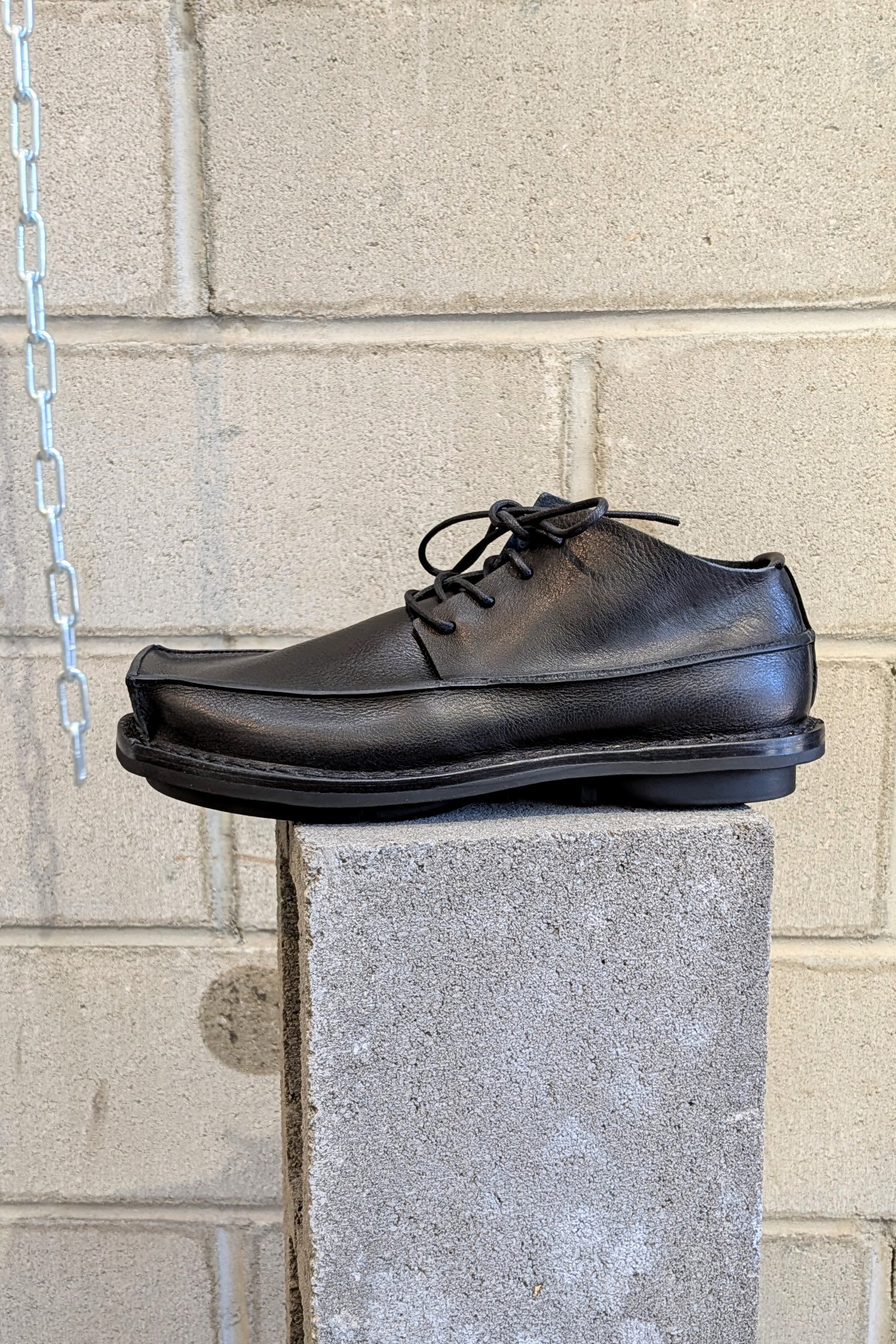 Trippen Buoy men shoes  - lace up, Derbies - Square toe - Black leather
