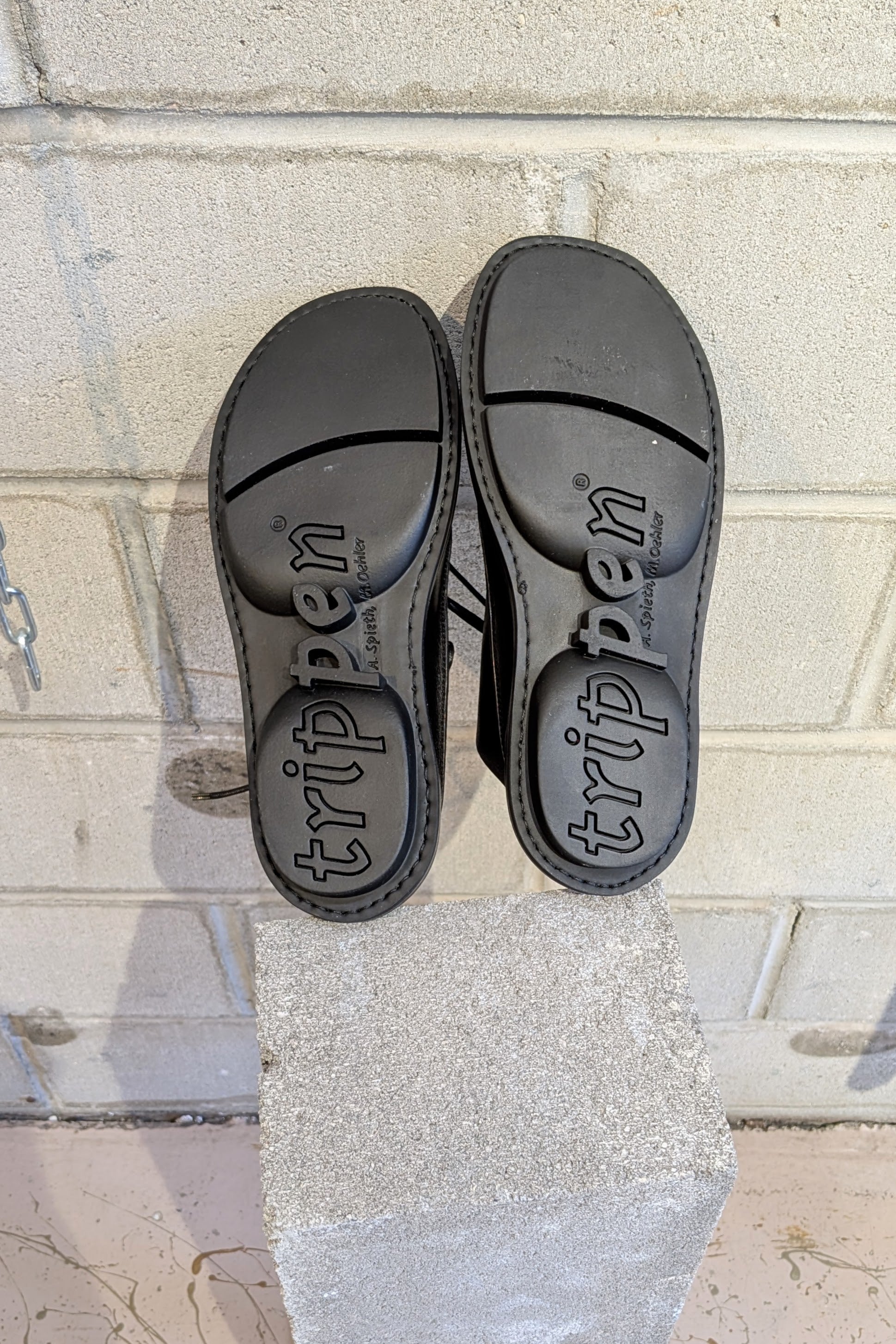 Trippen Buoy men shoes  - lace up, Derbies - Square toe - Black leather