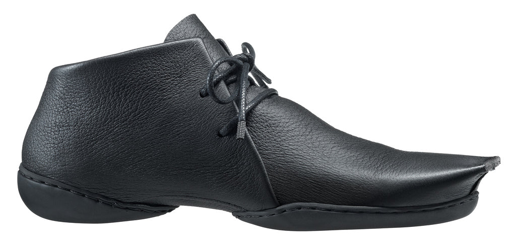 Trippen Contra shoes - Lace up - Square toe - Flat - Black leather