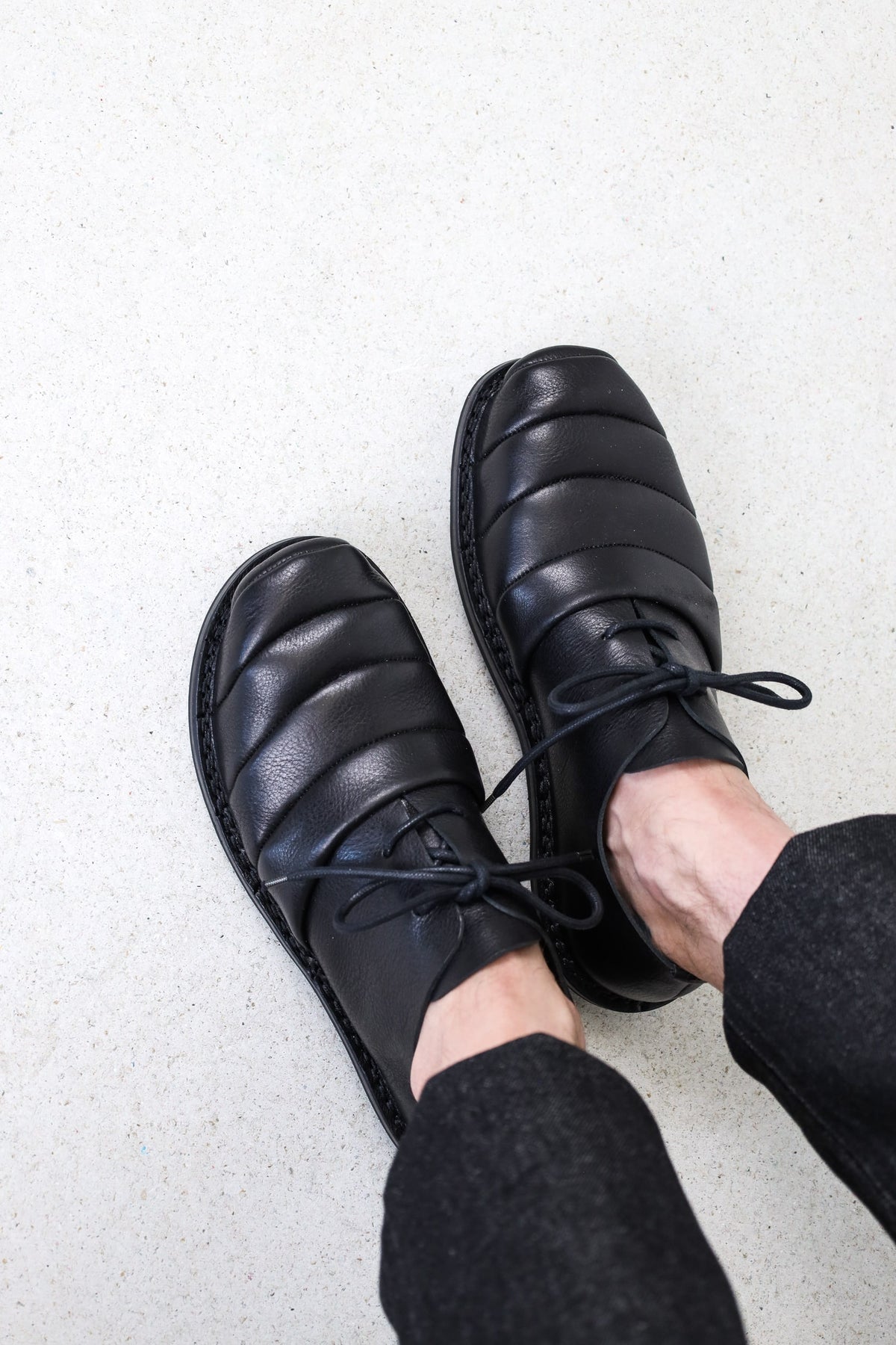 Trippen Cumulus shoes men - Lace-up Oxfords - Leather Black