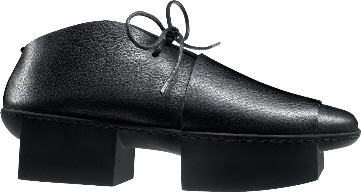Trippen Deck shoes split sole platform laces black leather - sophisticated Derby shoes