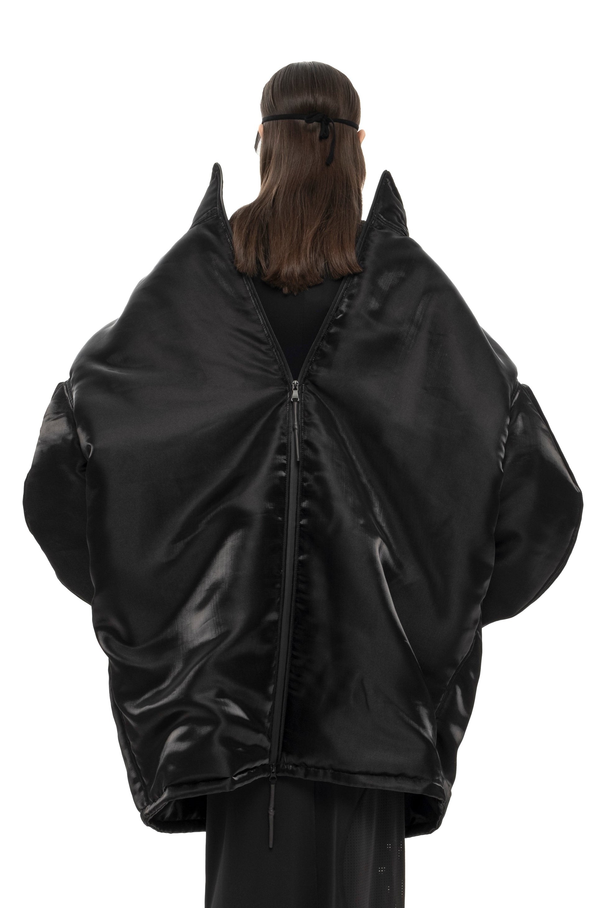 Vague Black reflective oversized jacket - Lili the First Boutique NYC