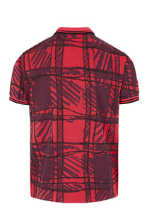 VIVIENNE WESTWOOD CLASSIC POLO RED SCRIBBLE PRINT