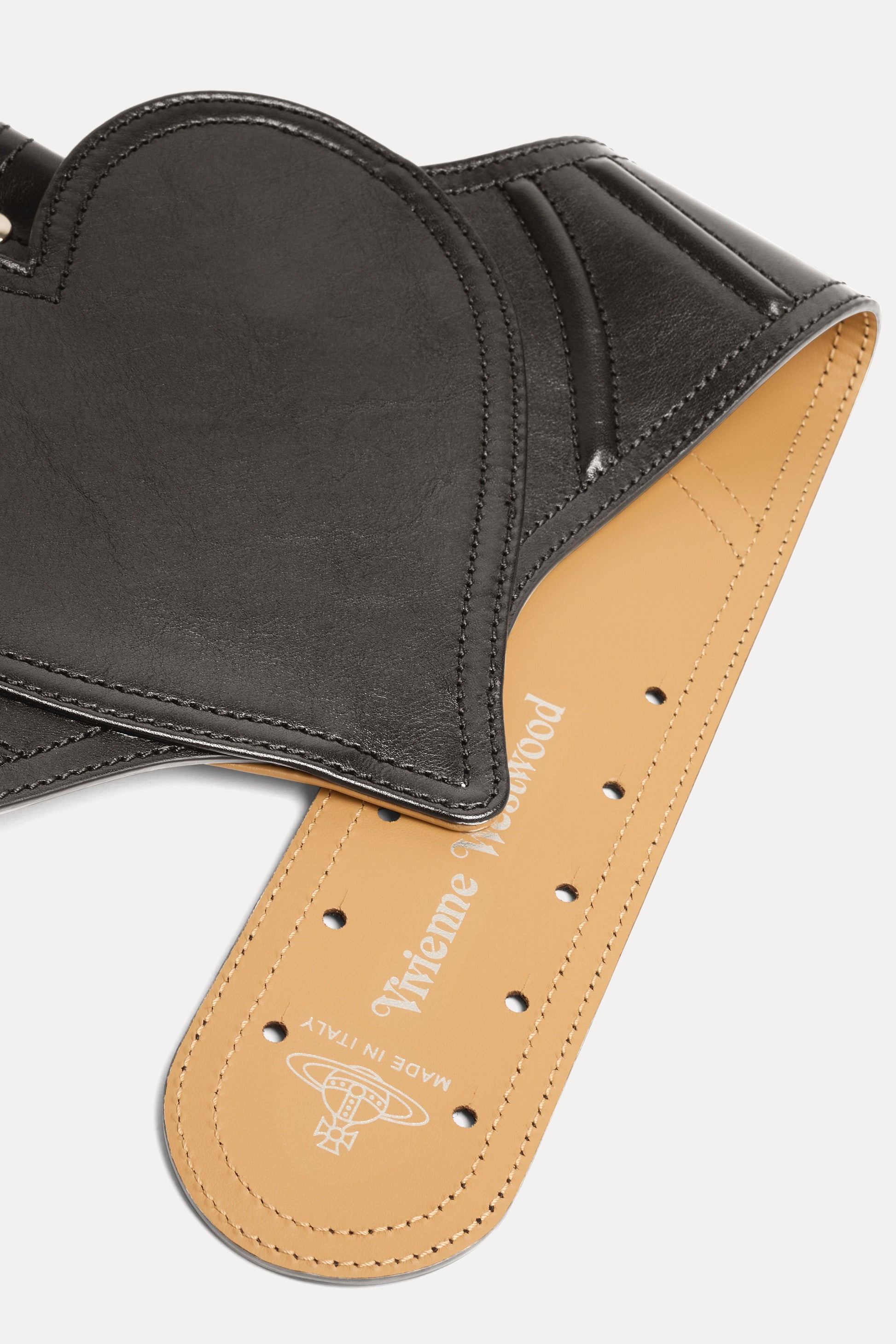 Vivienne Westwood NYC Heart Corset leather belt - black