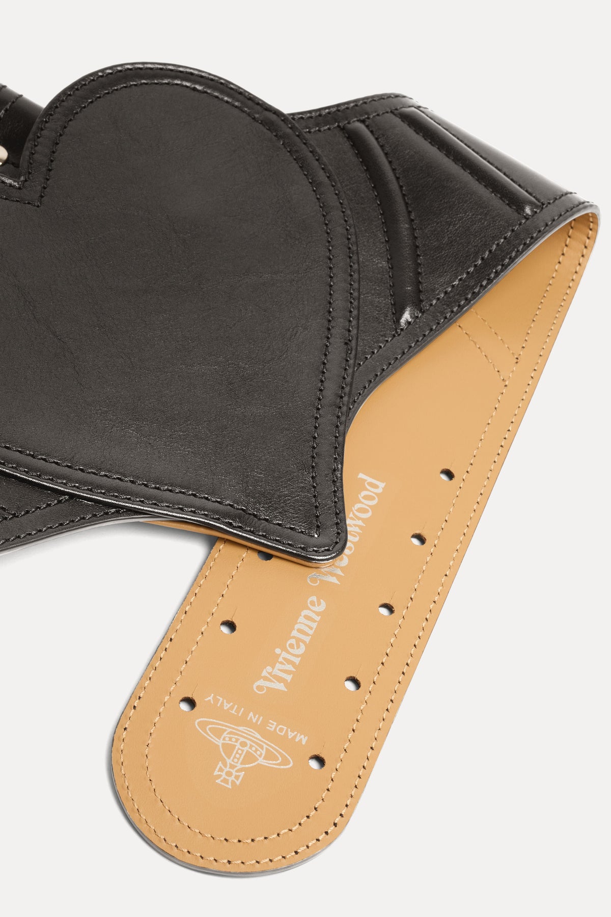 Vivienne Westwood NYC Heart Corset leather belt - black