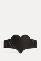 Vivienne Westwood NYC Heart Corset leather belt - black
