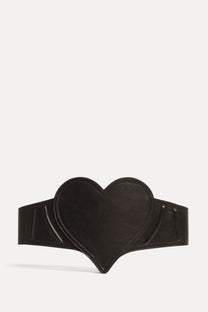 Vivienne Westwood NYC Heart Corset leather belt - black