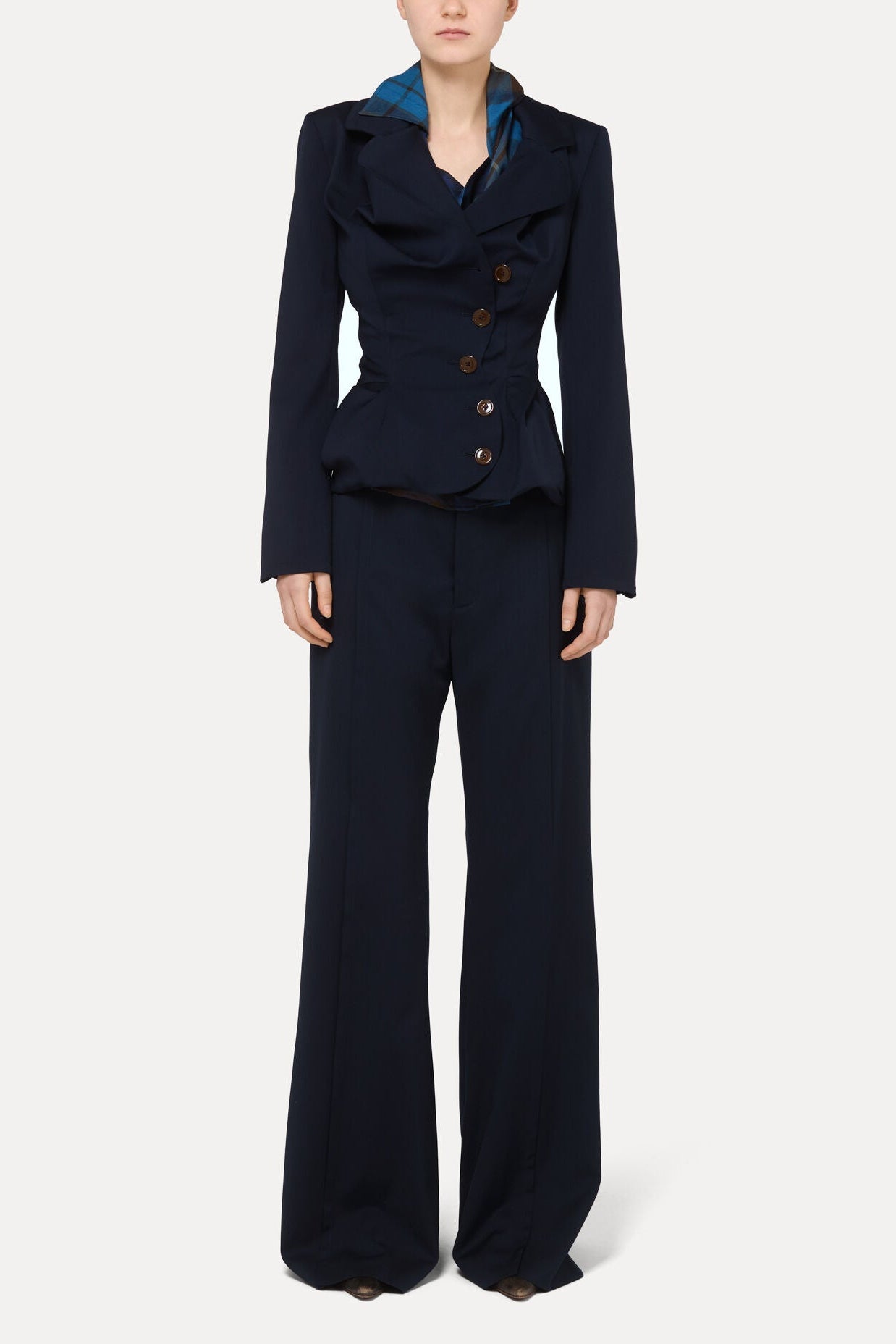 Vivienne Westwood's high waist wide leg trousers  - suit - Navy