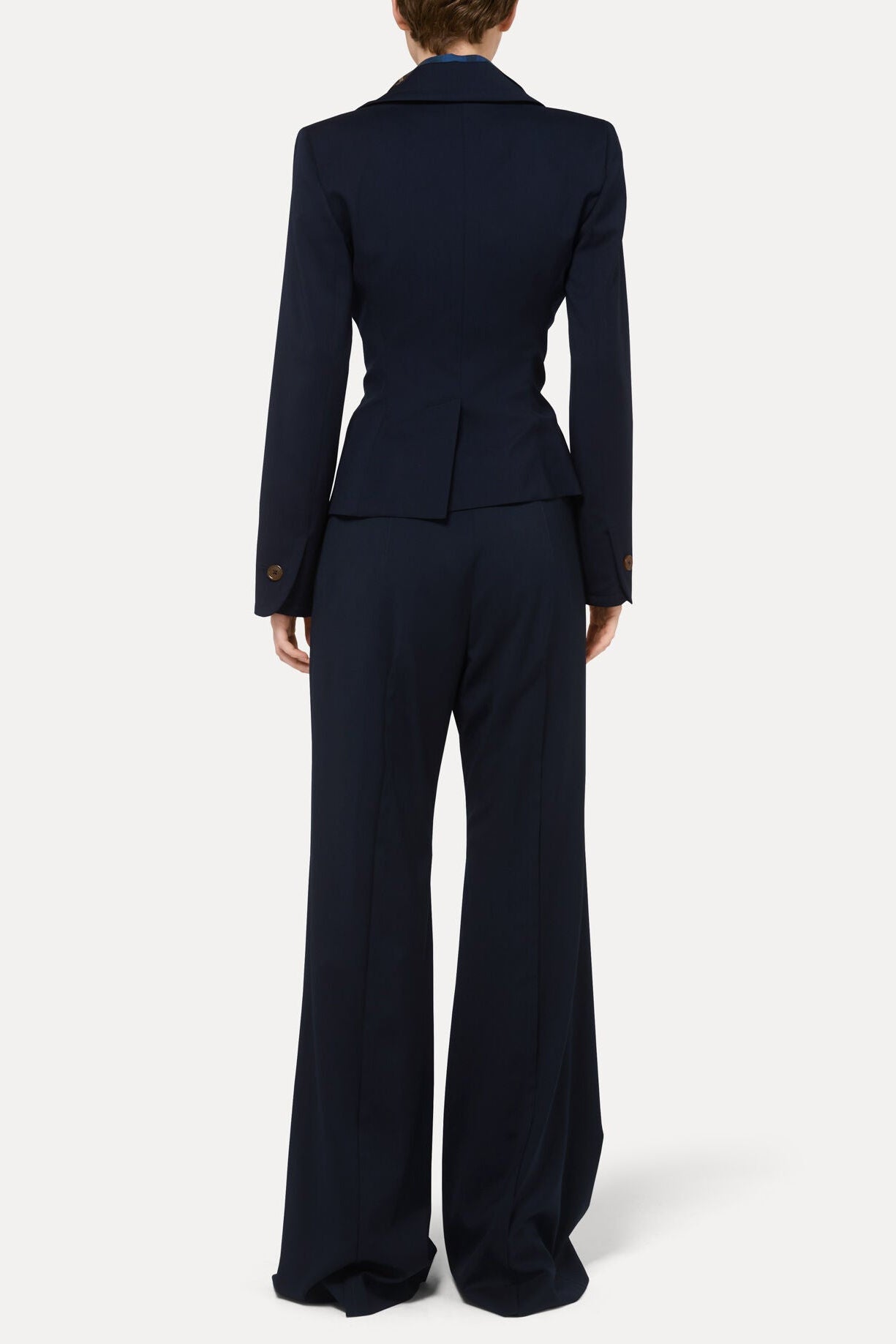 Vivienne Westwood's high waist wide leg trousers  - suit - Navy
