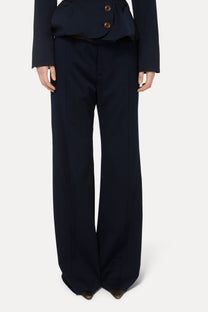 Vivienne Westwood's high waist wide leg trousers  - suit - Navy