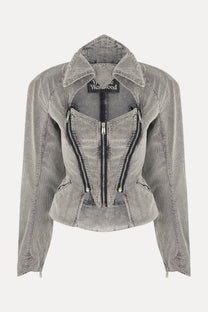 Vivienne Westwood - Beetle corduroy Jacket - Grey - LiLi The First