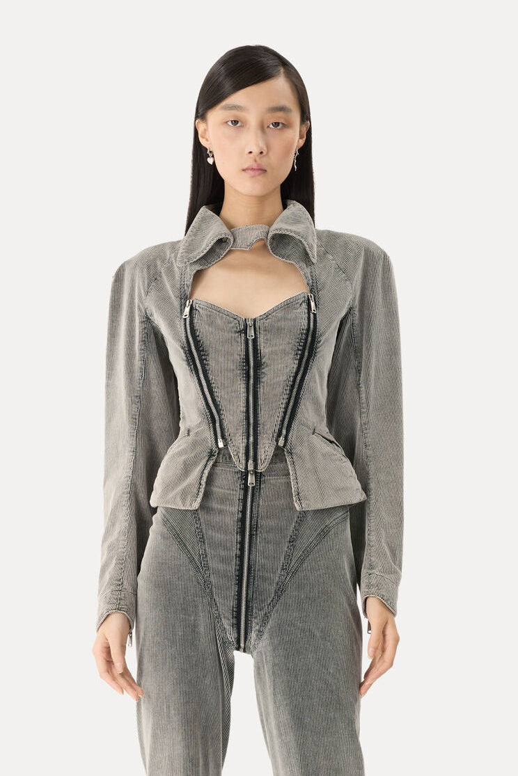 Vivienne Westwood - Beetle corduroy Jacket - Grey - LiLi The First