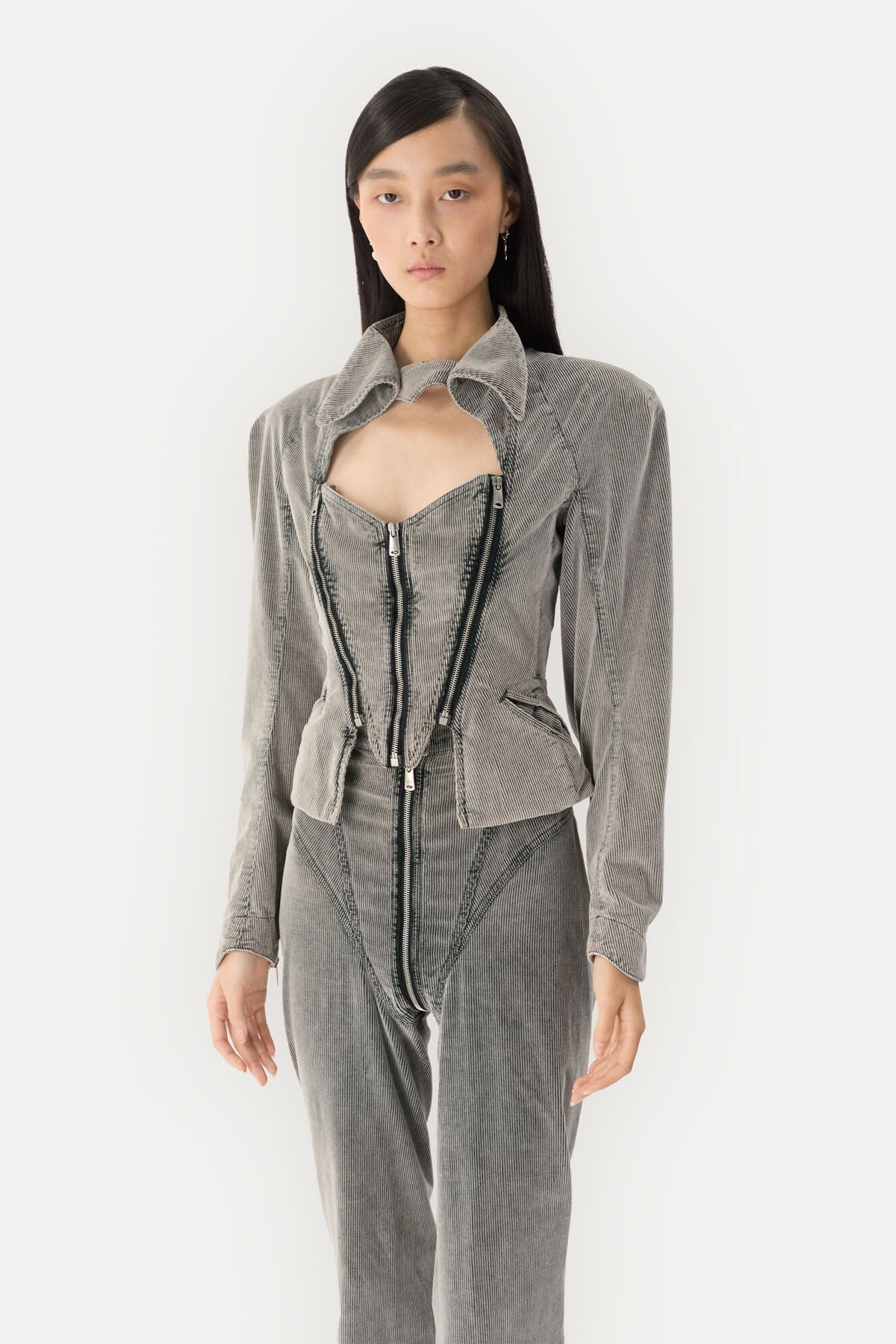 Vivienne Westwood - Beetle corduroy Jacket - Grey - LiLi The First