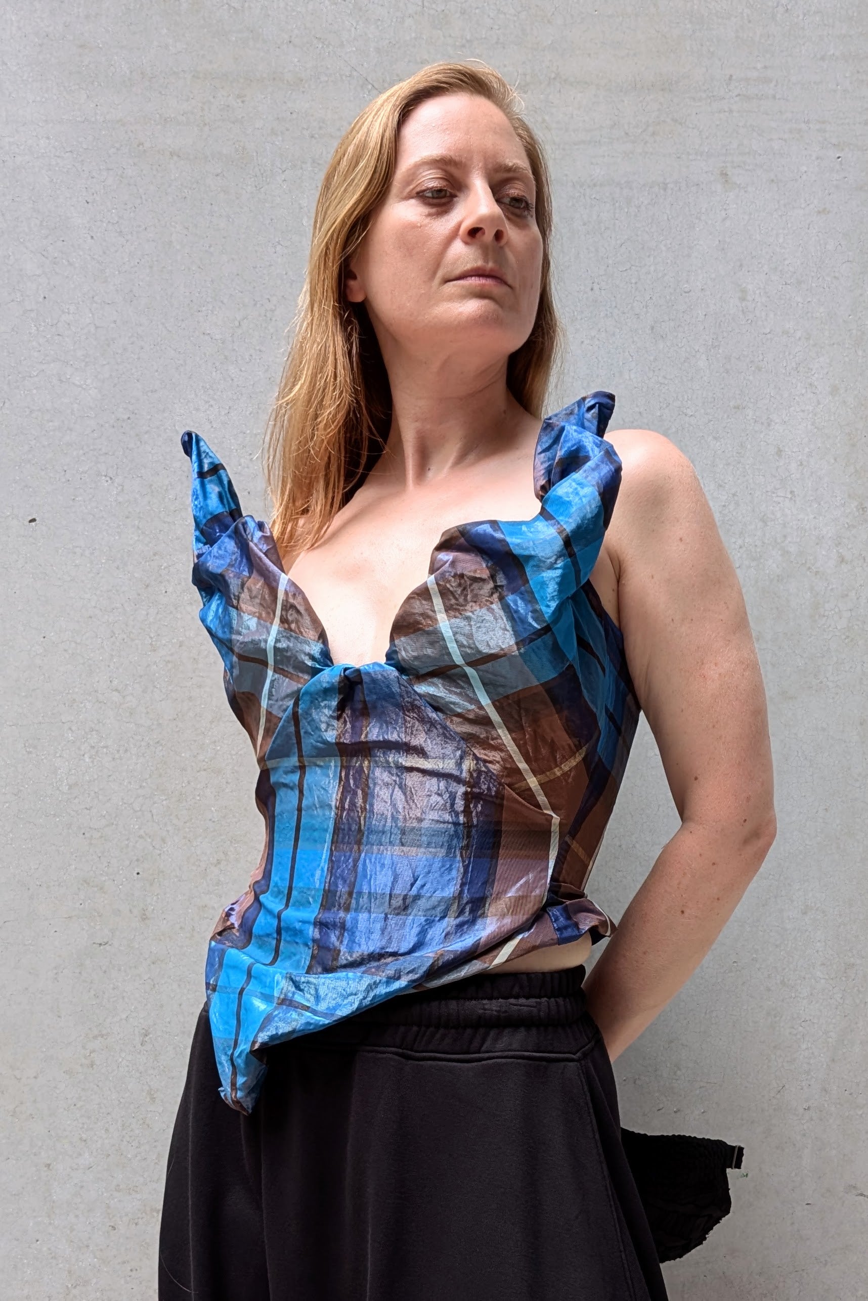 Vivienne Westwood - Corset Bustier - On Point - Blue Plaid - LiLi The First boutique NYC