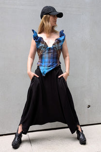 Vivienne Westwood - Corset Bustier - On Point - Blue Plaid - LiLi The First boutique NYC