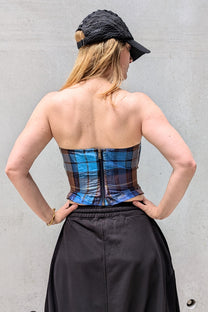 Vivienne Westwood - Corset Bustier - On Point - Blue Plaid - LiLi The First boutique NYC