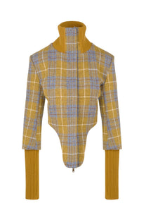 Vivienne Westwood - Harris Tweed Bomber Jacket - Plaid - Mustard
