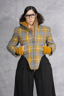 Vivienne Westwood - Harris Tweed Bomber Jacket - Plaid - Mustard - LiLi The First - Washington DC - New York